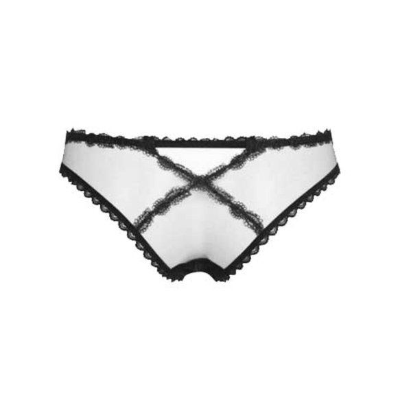 Agent Provocateur black floral lace Rosa brief underwear ouvert cut out - Picture 3 of 13